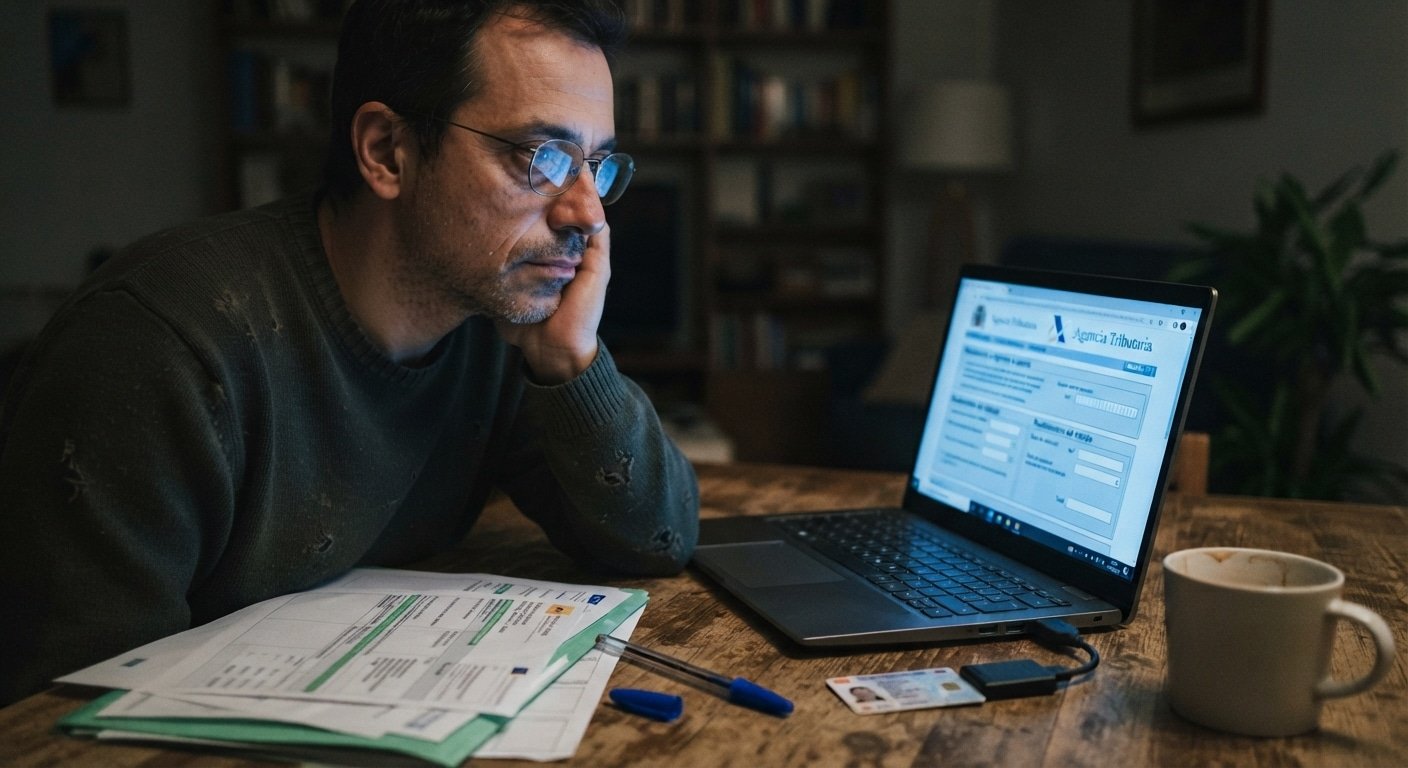 Persona rellenando el modelo 111 para autónomos de retenciones en la sede electrónica de Hacienda